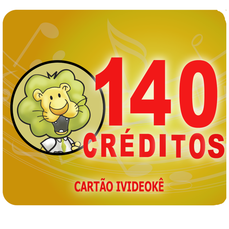 imagem         Cartão Pré-Pago 140 créditos Para Ivideokê Mini 8162/Pop200/Pop 300/Pro 750/Pro 950/Pro 850/Vsk 1.0/Vsk 2.0/Vsk 3.0/Vsk2.5/EZ-850