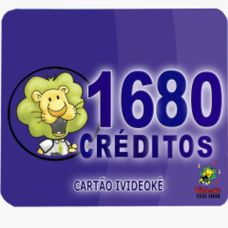 imagem          Cartão pré-pago 1680 créditos Para Ivideokê Mini 8162/Pop200/Pop 300/Pro 750/Pro 950/Pro 850/Vsk 1.0/Vsk 2.0/Vsk 3.0/Vsk2.5/EZ-850 