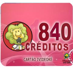 imagem          Cartão pré-pago 840 créditos Para Ivideokê Mini 8162/Pop200/Pop 300/Pro 750/Pro 950/Pro 850/Vsk 1.0/Vsk 2.0/Vsk 3.0/Vsk2.5/EZ-850 