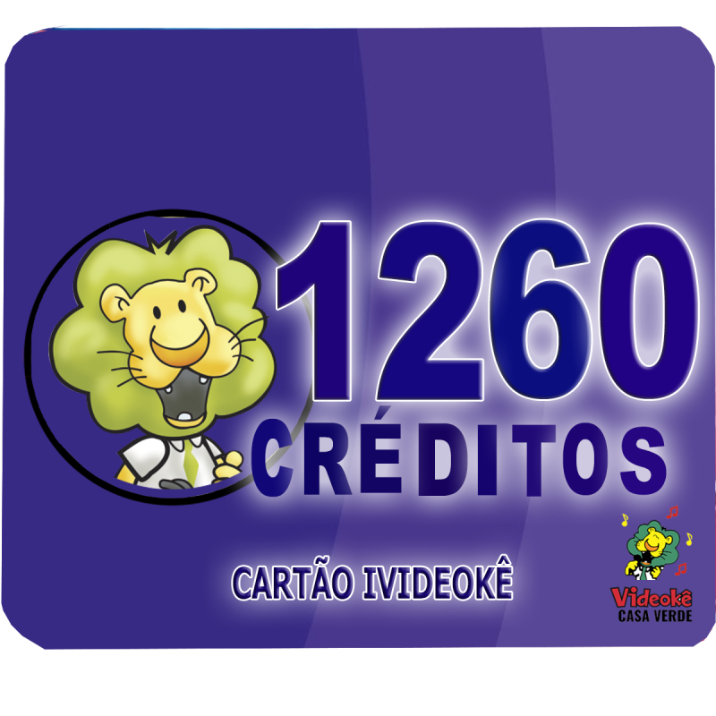 imagem Cartão pré-pago 1260 créditos Para Ivideokê Mini 8162/Pop200/Pop 300/Pro 750/Pro 950/Pro 850/Vsk 1.0/Vsk 2.0/Vsk 3.0/Vsk2.5/EZ-850 