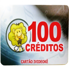 imagem          Cartão Pré-Pago 100 créditos Para Ivideokê Mini 8162/Pop200/Pop 300/Pro 750/Pro 950/Pro 850/Vsk 1.0/Vsk 2.0/Vsk 3.0/Vsk2.5/EZ-850