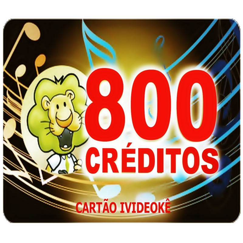 imagem          Cartão pré-pago 800 créditos Para Ivideokê Mini 8162/Pop200/Pop 300/Pro 750/Pro 950/Pro 850/Vsk 1.0/Vsk 2.0/Vsk 3.0/Vsk2.5/EZ-850